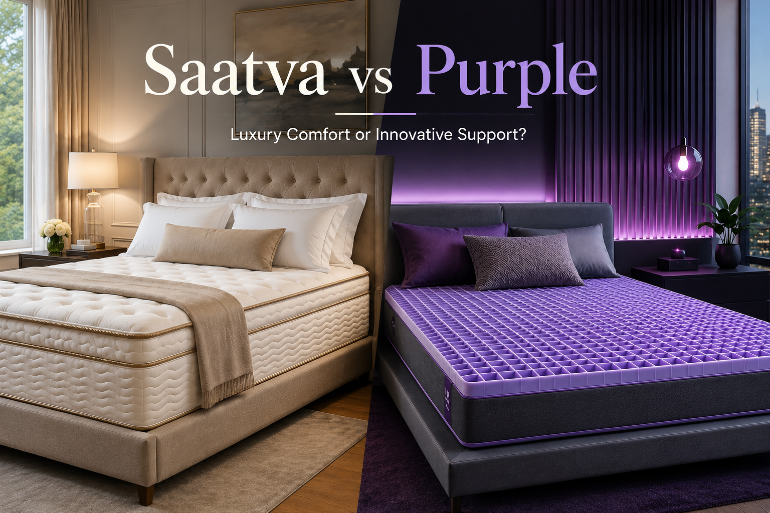 Both sit in the same price bracket and both get strong reviews. But one has a 365-night trial and free White Glove delivery — and one doesn't.